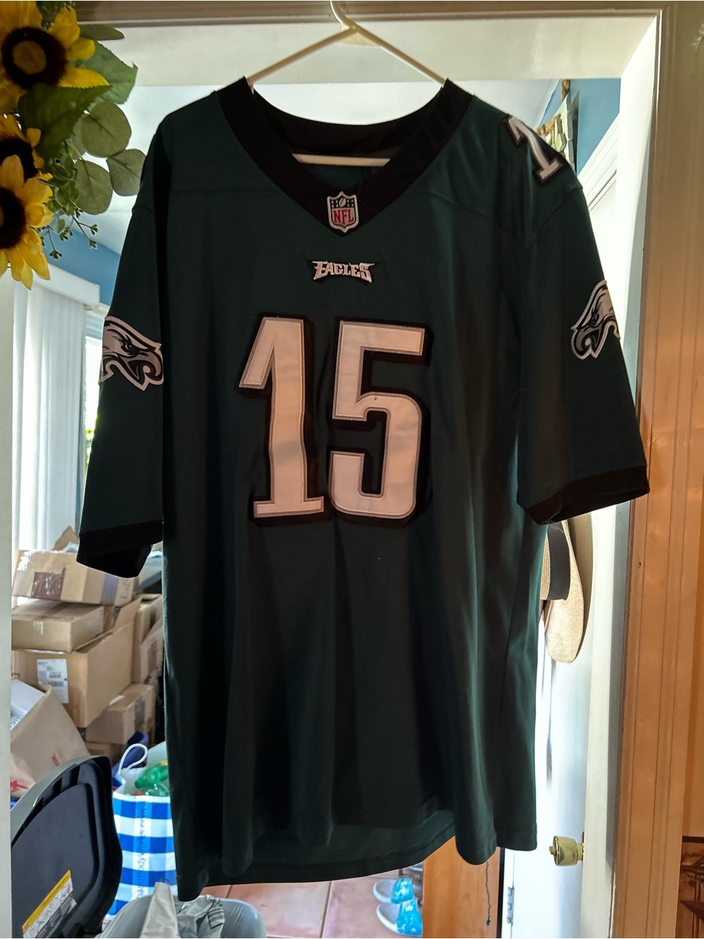 Philadelphia Eagles Men's #15 Green Football Jersey